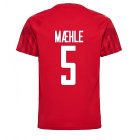 Danmark Joakim Maehle #5 Hemmakläder VM 2022 Kortärmad